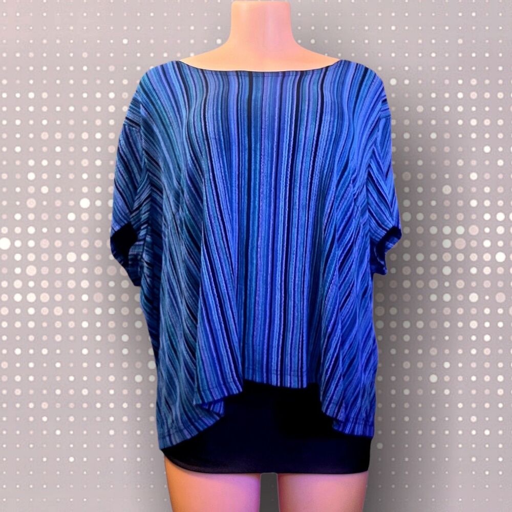 Chadwick's Vintage Striped Top Plus Size 3X Whimsigoth Mall Goth Blouse